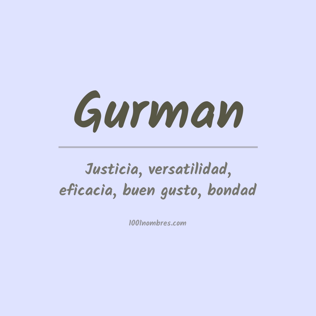 Significado del nombre Gurman