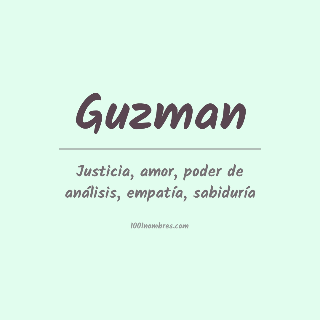 Significado del nombre Guzman