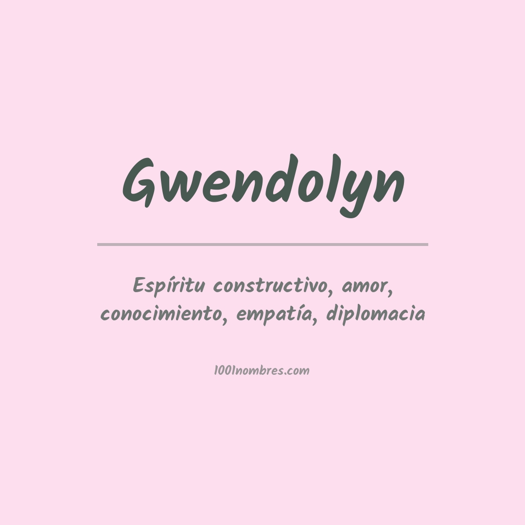 Significado del nombre Gwendolyn