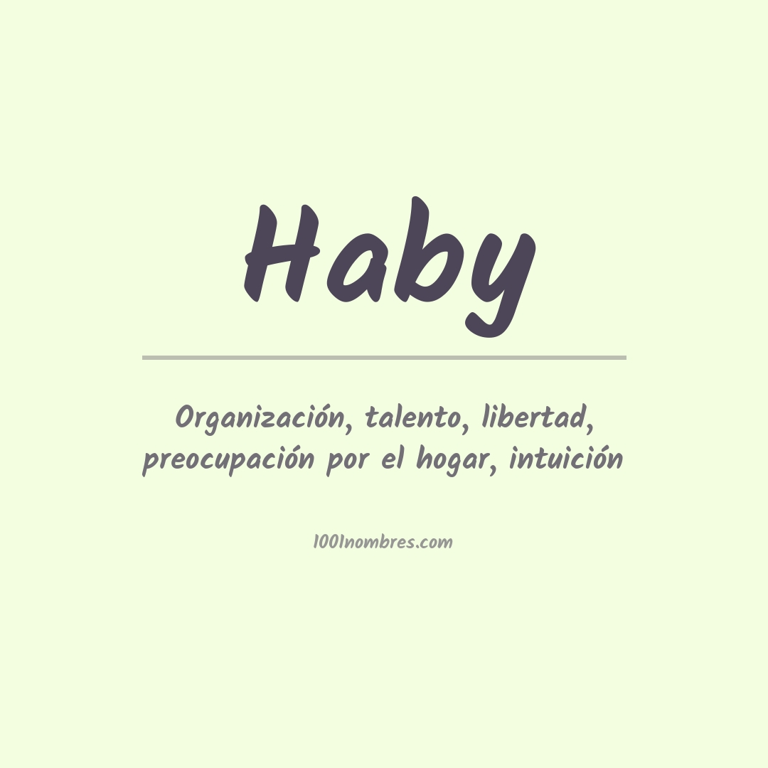 Significado del nombre Haby