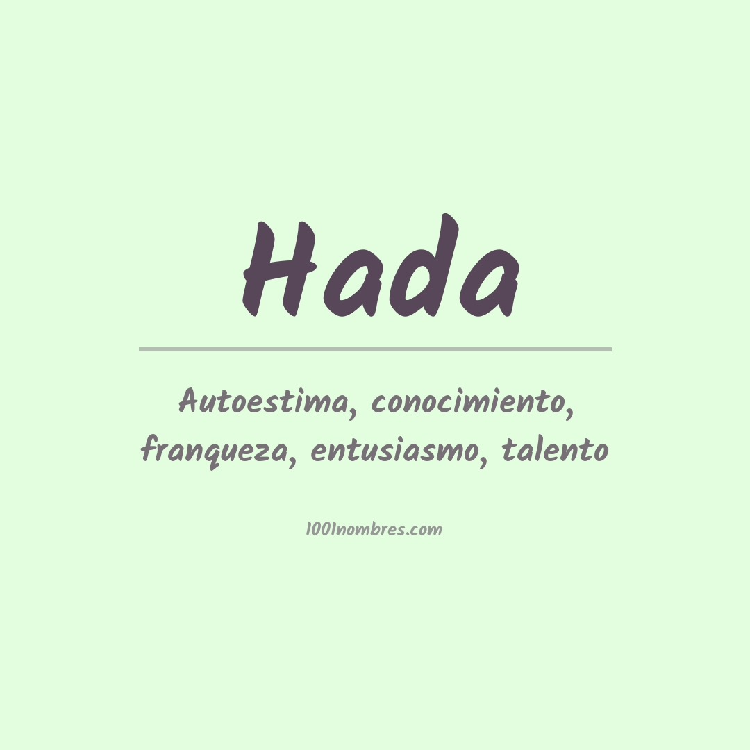 Significado del nombre Hada