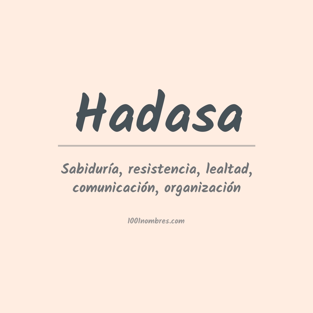 Significado del nombre Hadasa