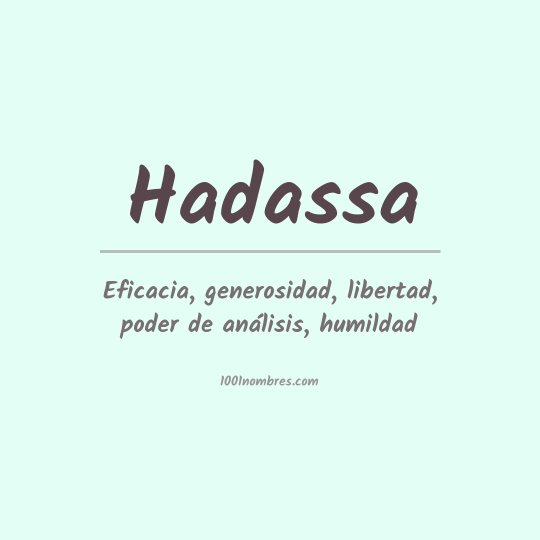 Significado del nombre Hadassa