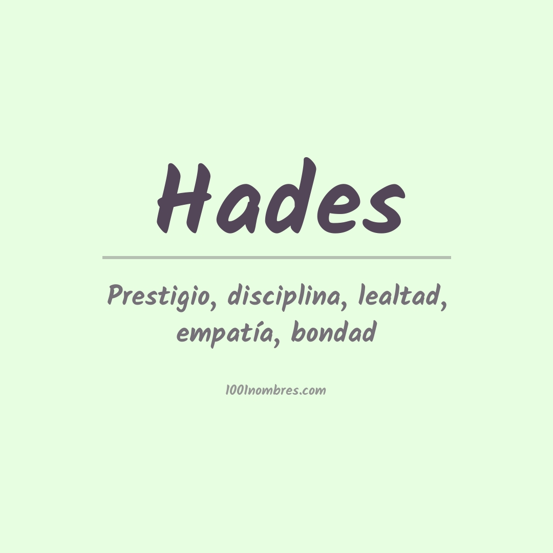 Significado del nombre Hades