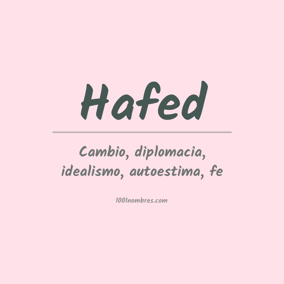 Significado del nombre Hafed Significado del nombre Hafed