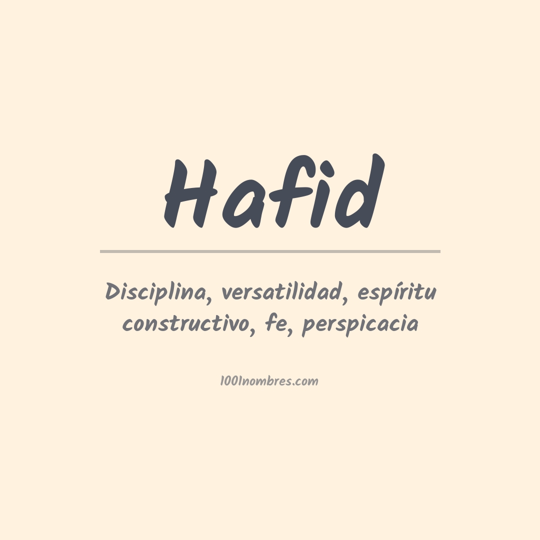Significado del nombre Hafid