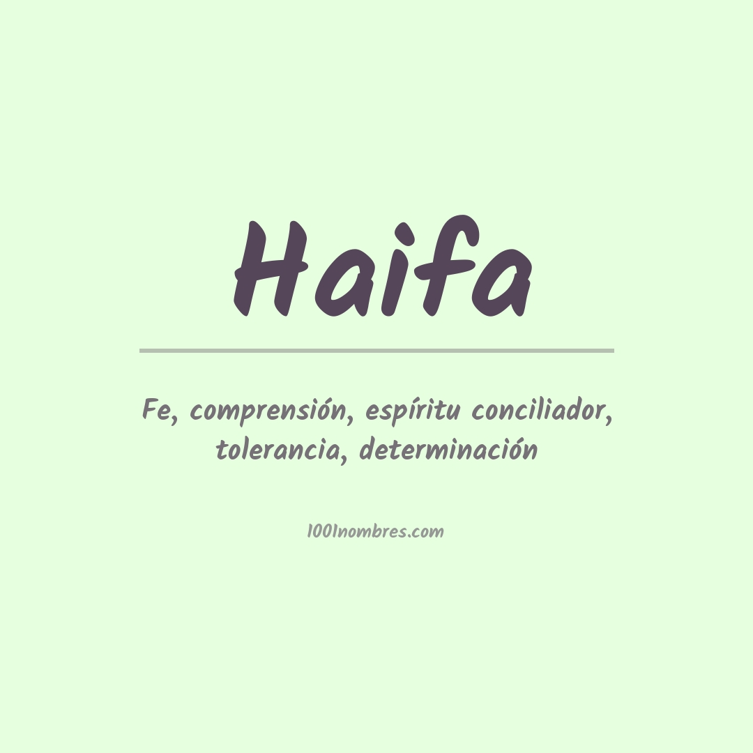 Significado del nombre Haifa