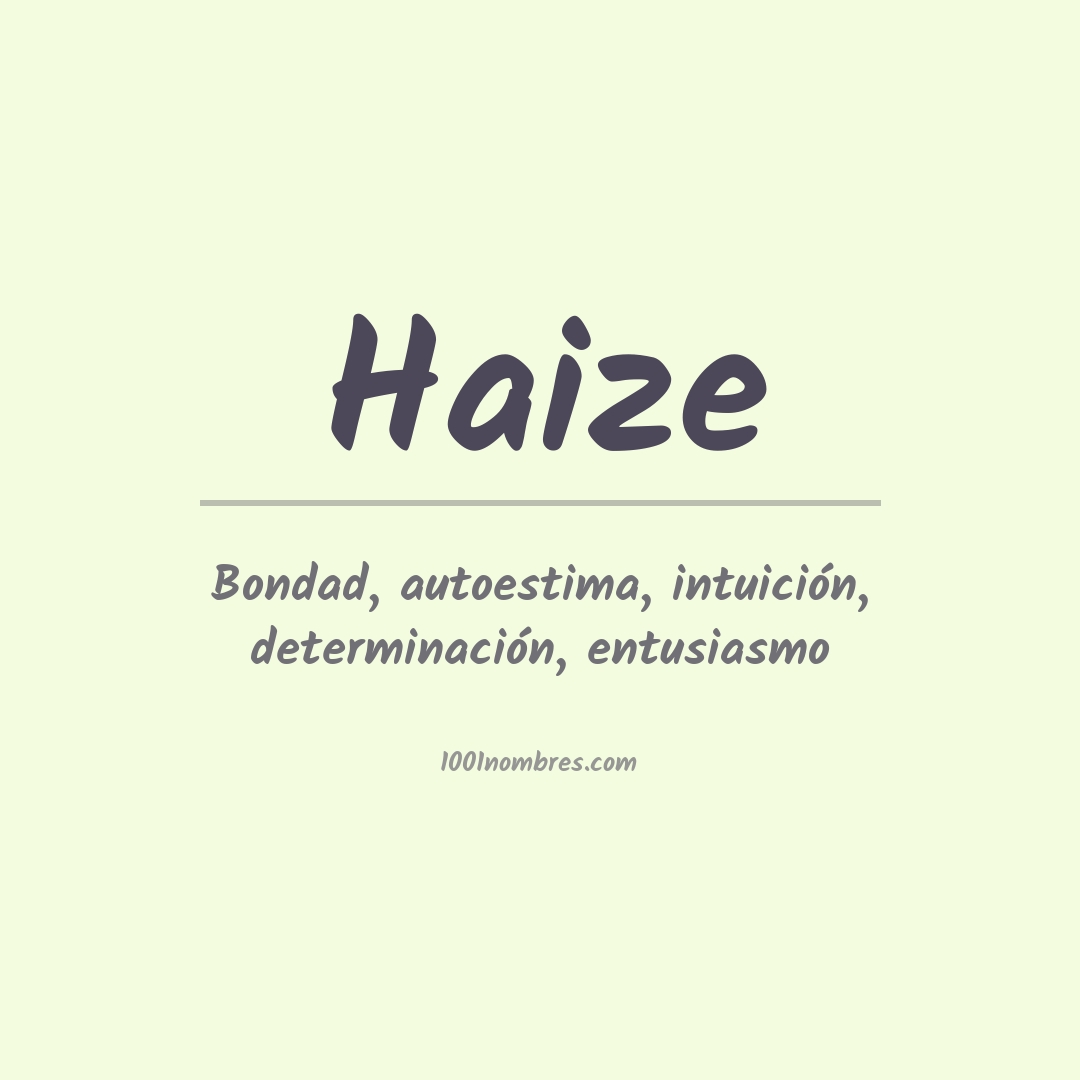 Significado del nombre Haize Significado del nombre Haize