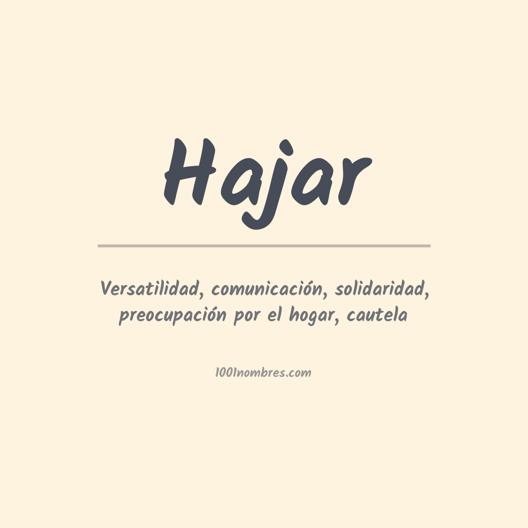 Significado del nombre Hajar