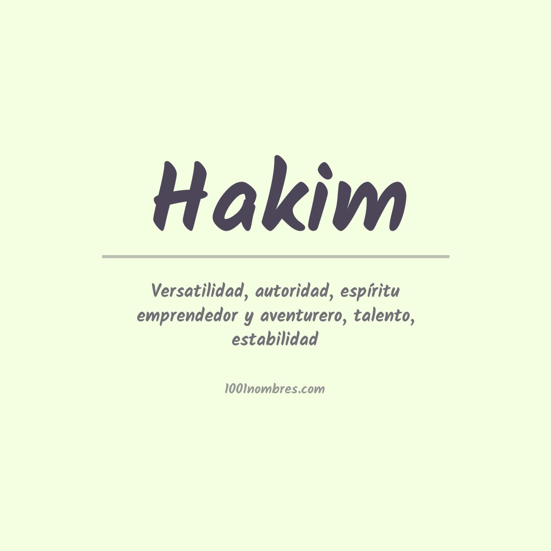 Significado del nombre Hakim