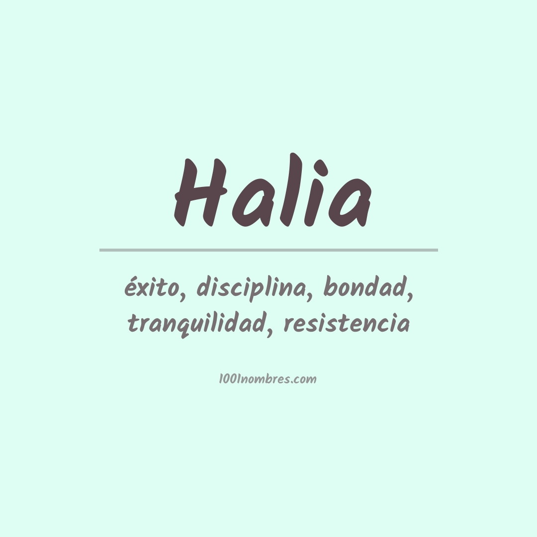 Significado del nombre Halia