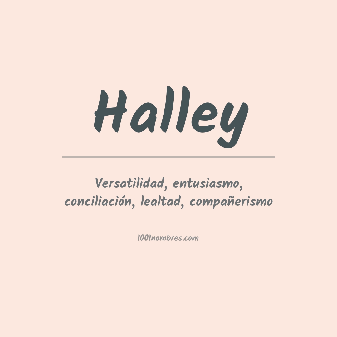 Significado del nombre Halley