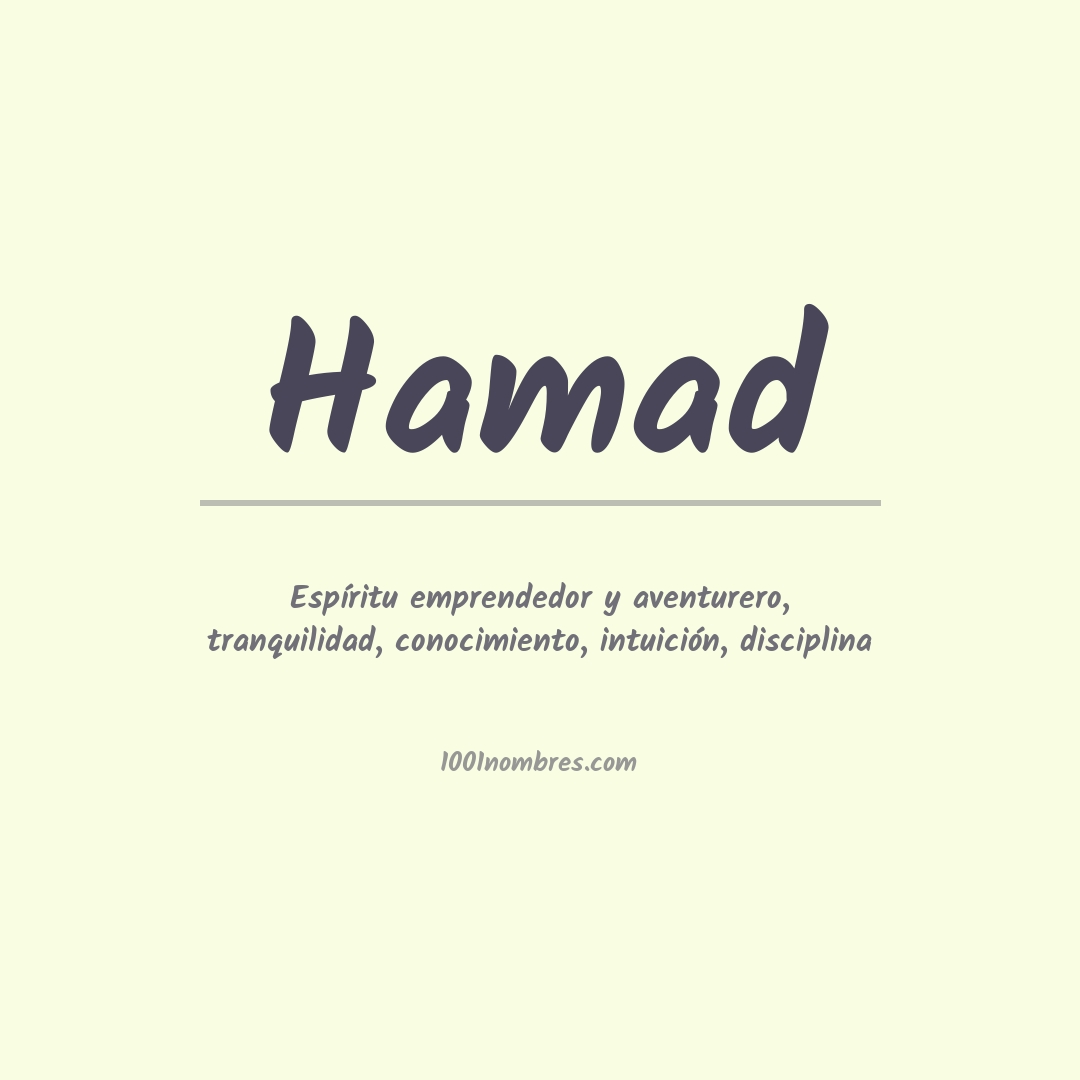 Significado del nombre Hamad