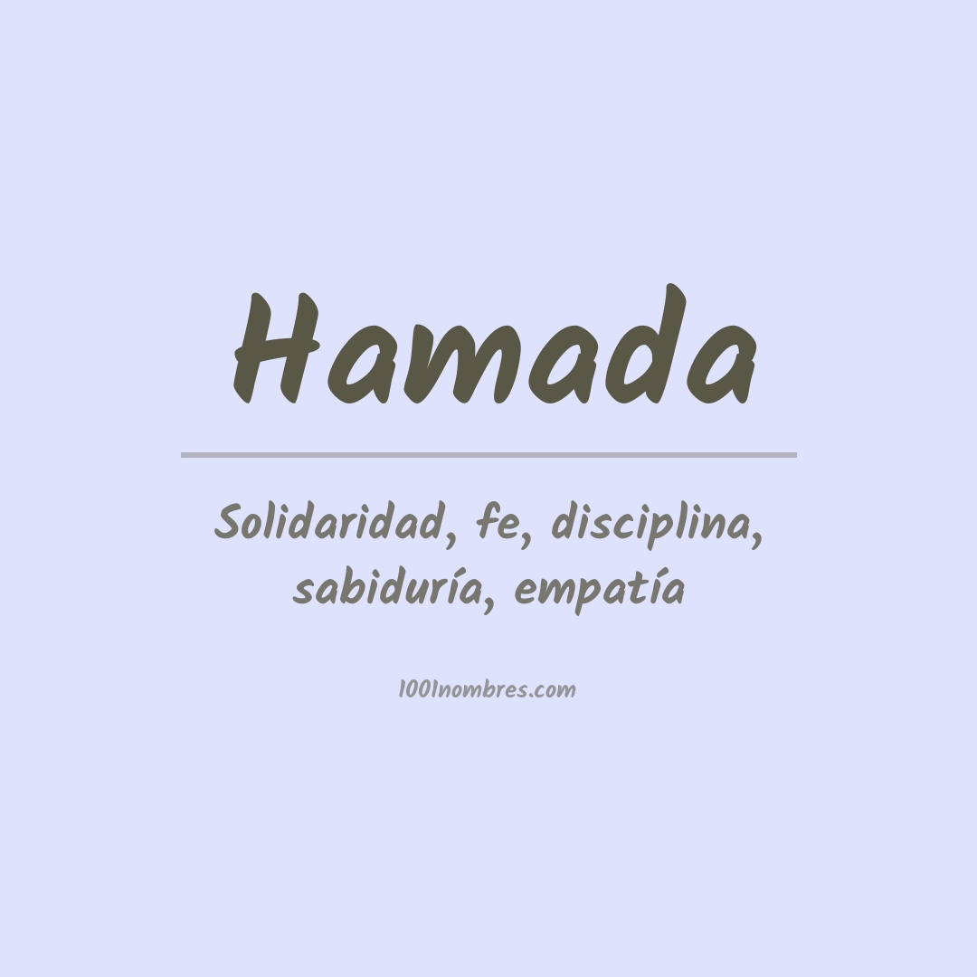 Significado del nombre Hamada