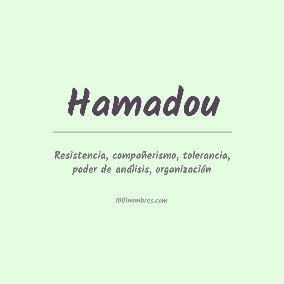 Significado del nombre Hamadou