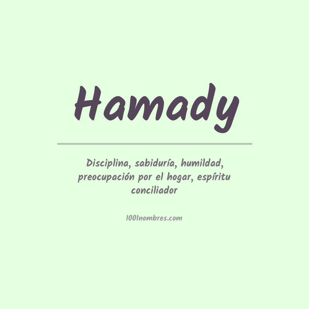 Significado del nombre Hamady