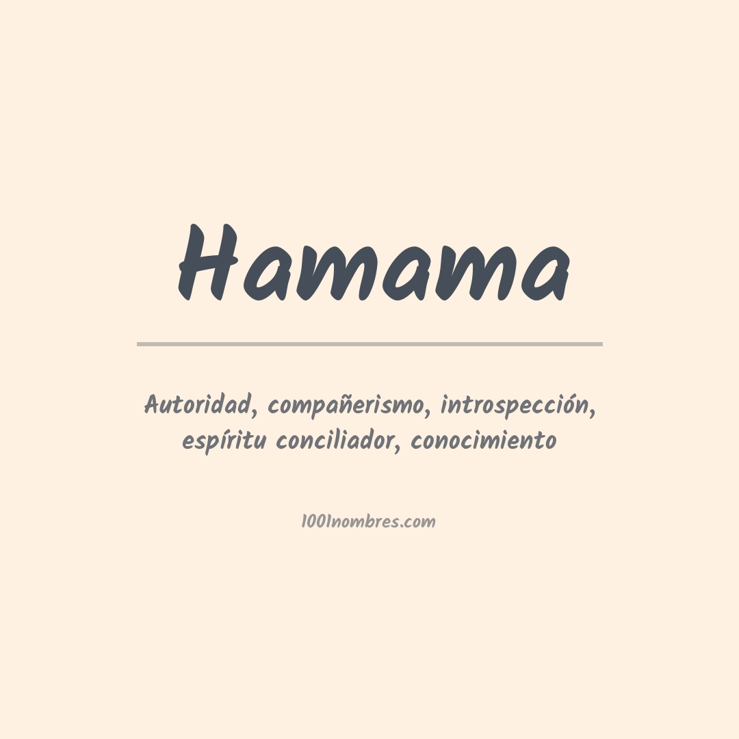 Significado del nombre Hamama