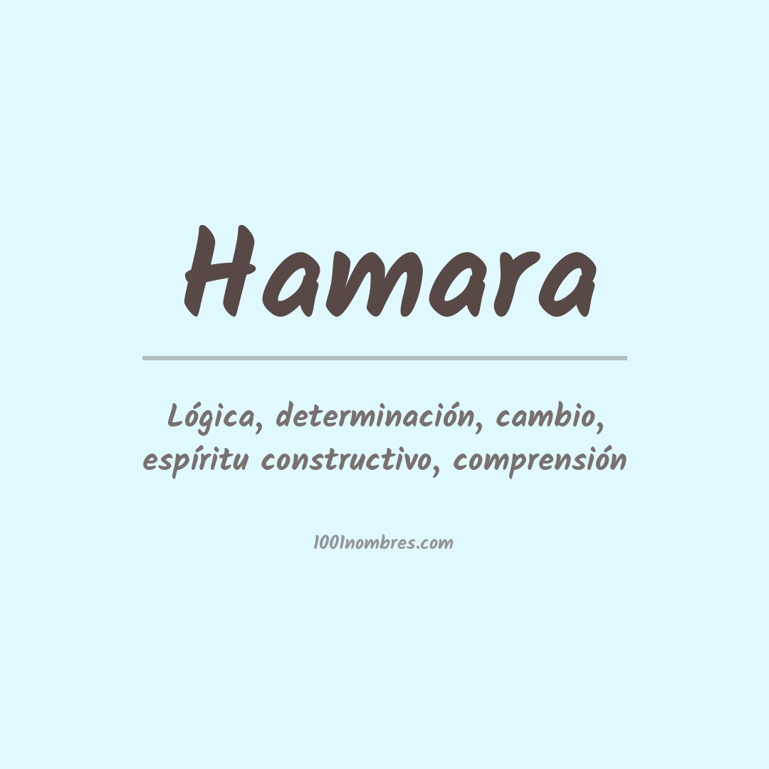 Significado del nombre Hamara