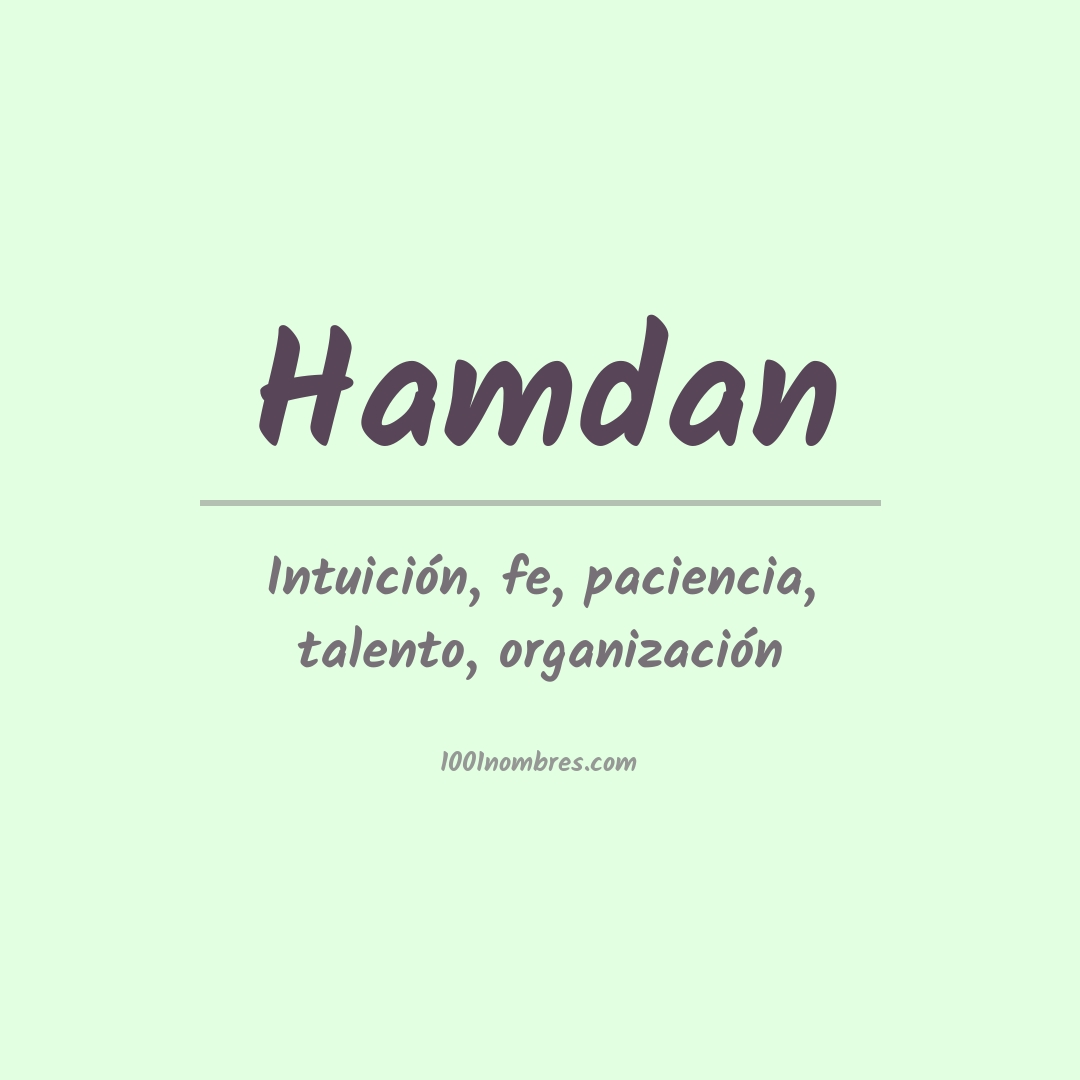 Significado del nombre Hamdan