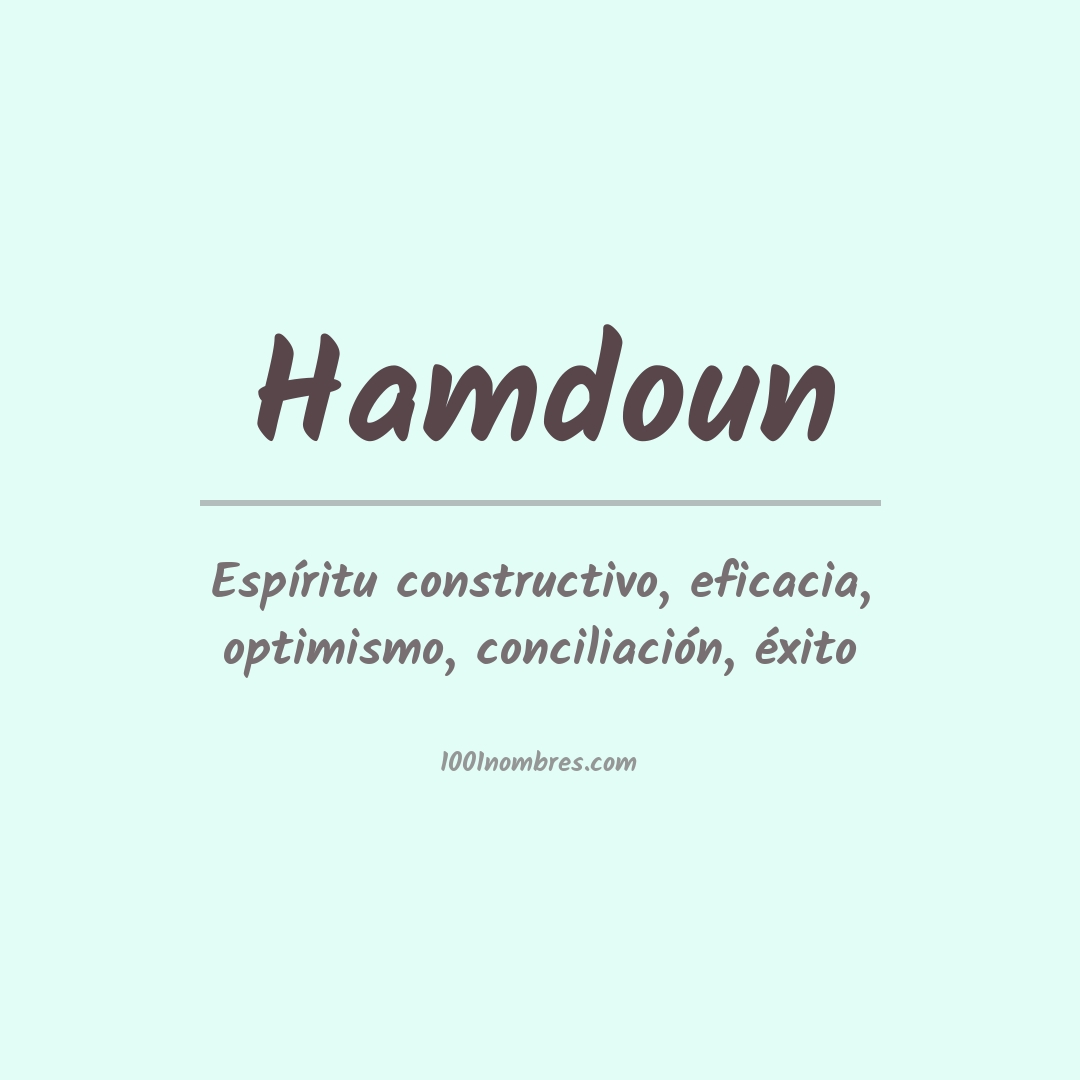 Significado del nombre Hamdoun