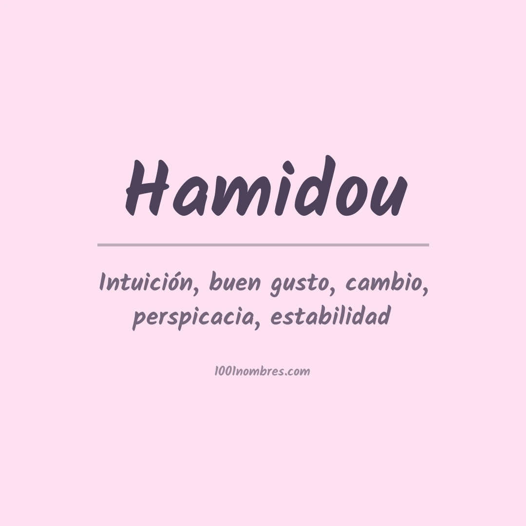 Significado del nombre Hamidou