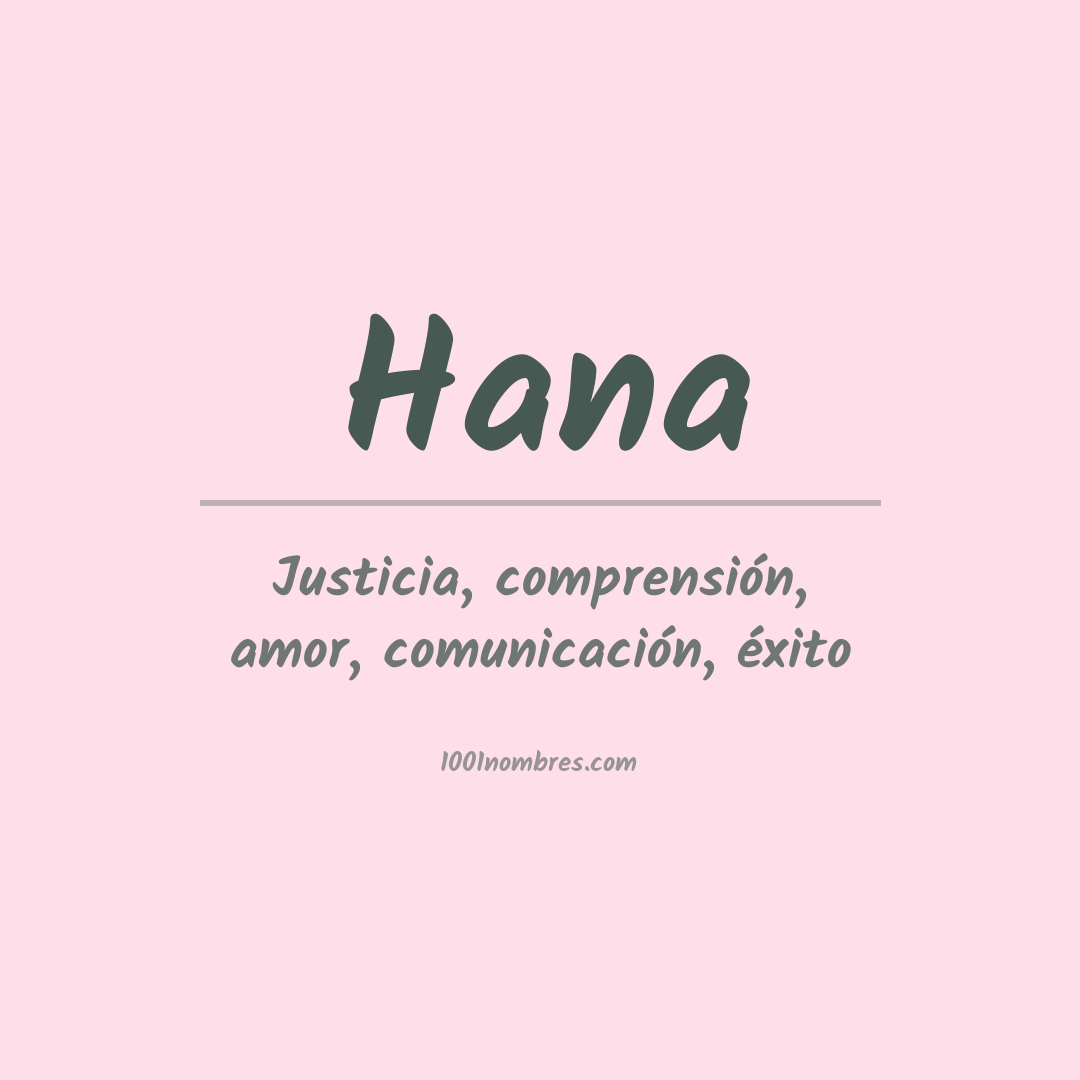 Significado del nombre Hana