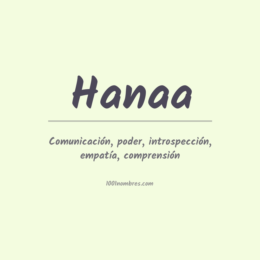 Significado del nombre Hanaa Significado del nombre Hanaa