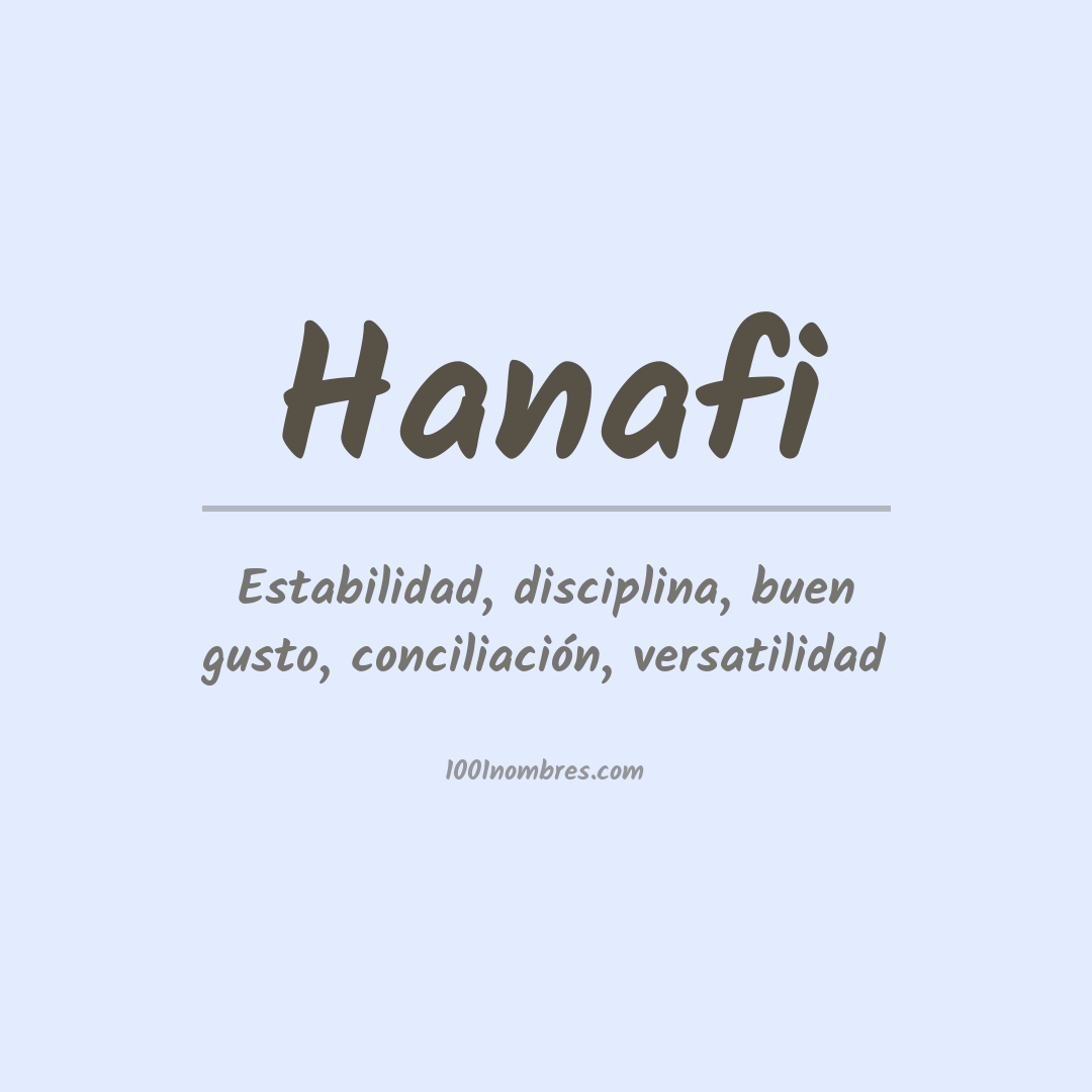 Significado del nombre Hanafi