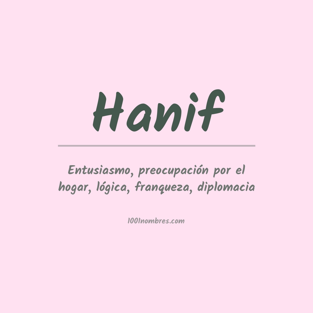 Significado del nombre Hanif
