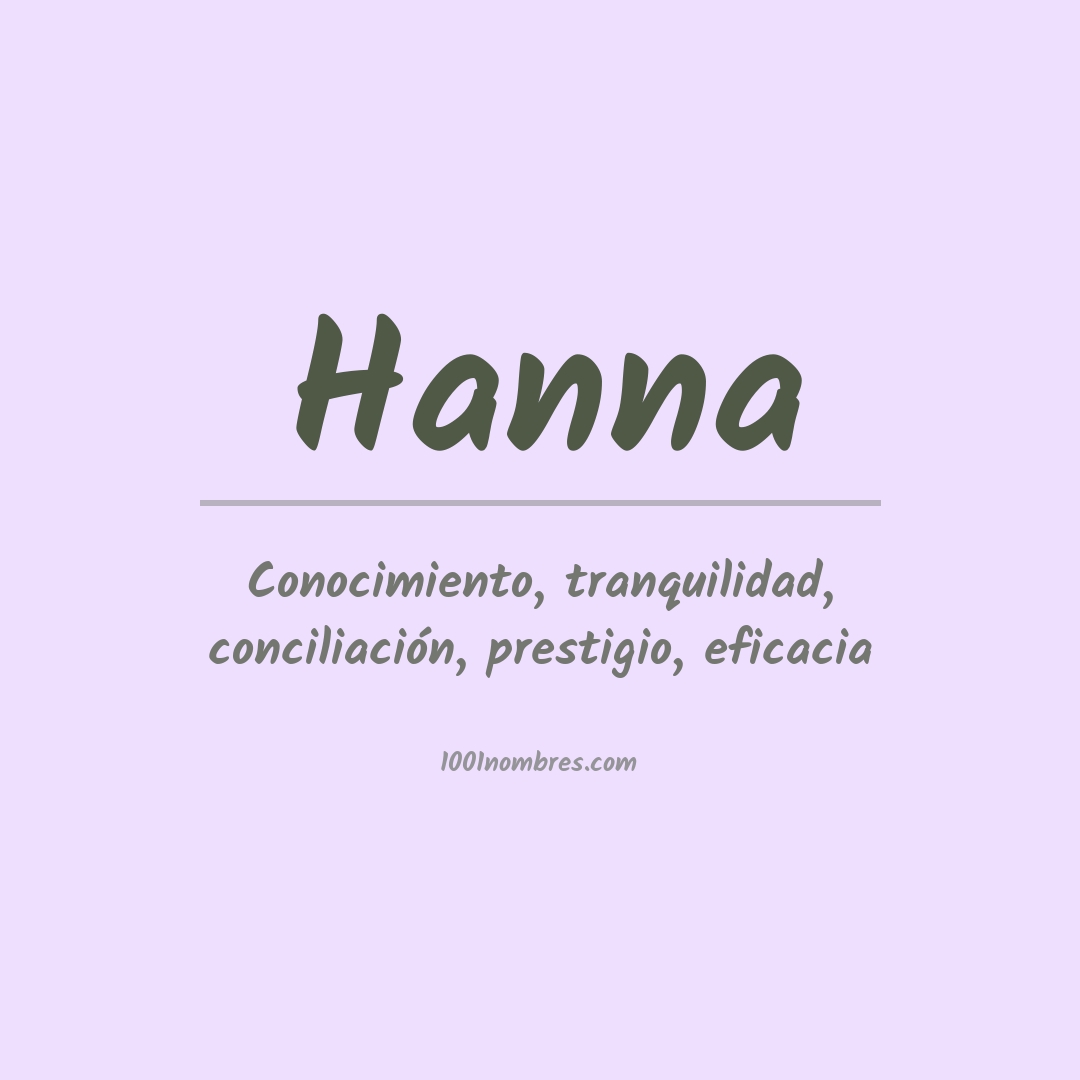 Significado del nombre Hanna