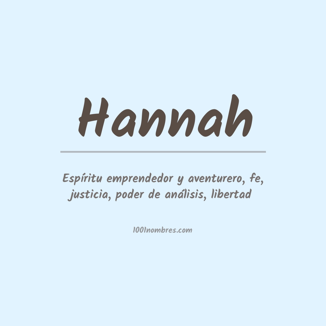 Significado del nombre Hannah