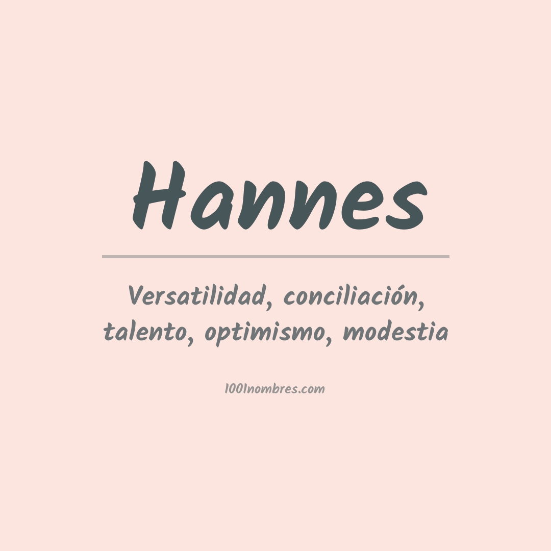 Significado del nombre Hannes