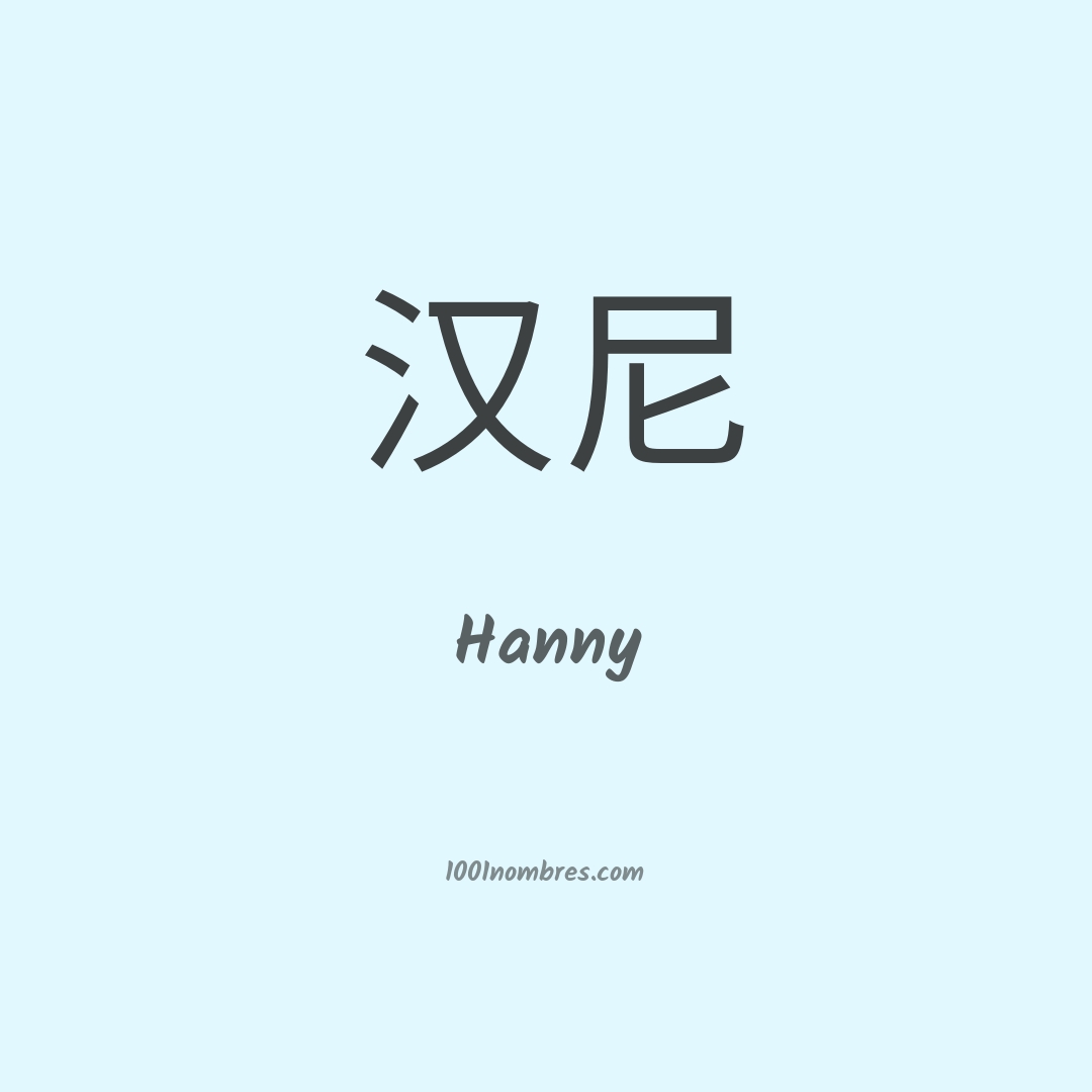 Significado del nombre Hanny