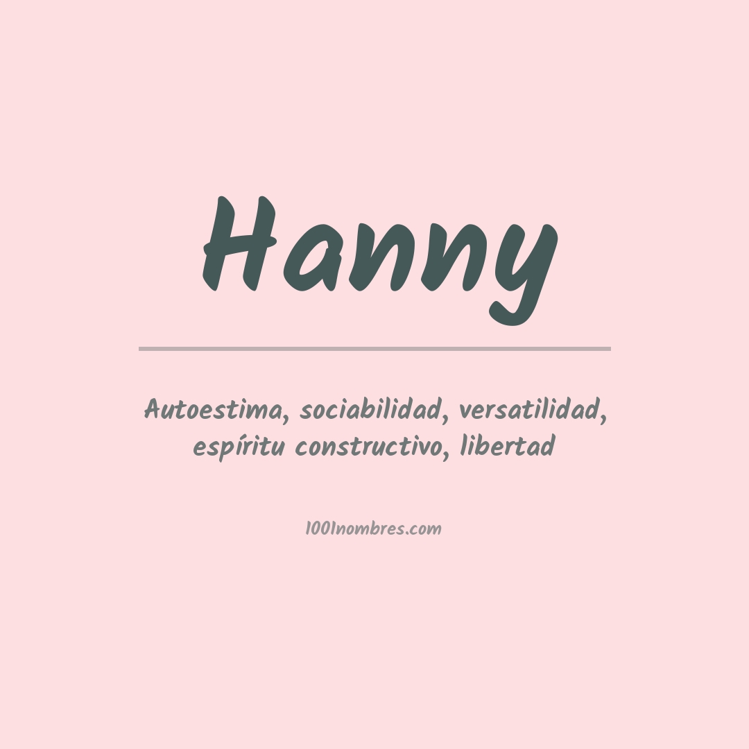 Significado del nombre Hanny