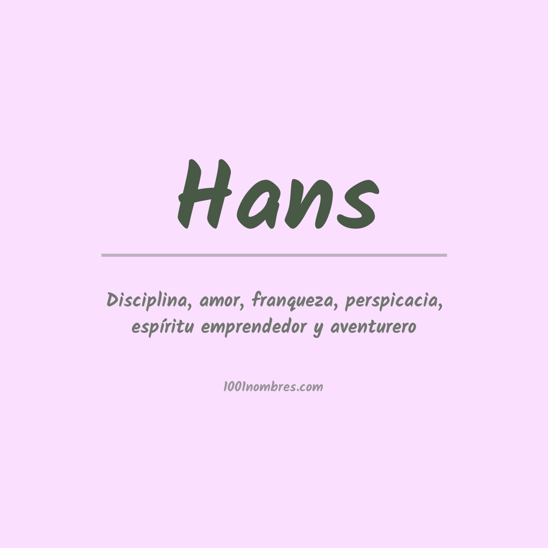 Significado del nombre Hans