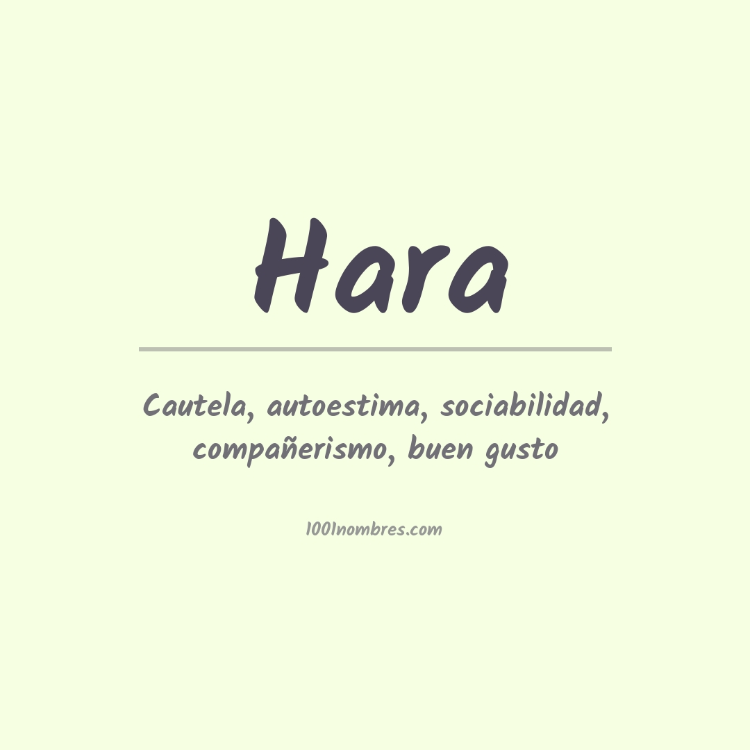 Significado del nombre Hara