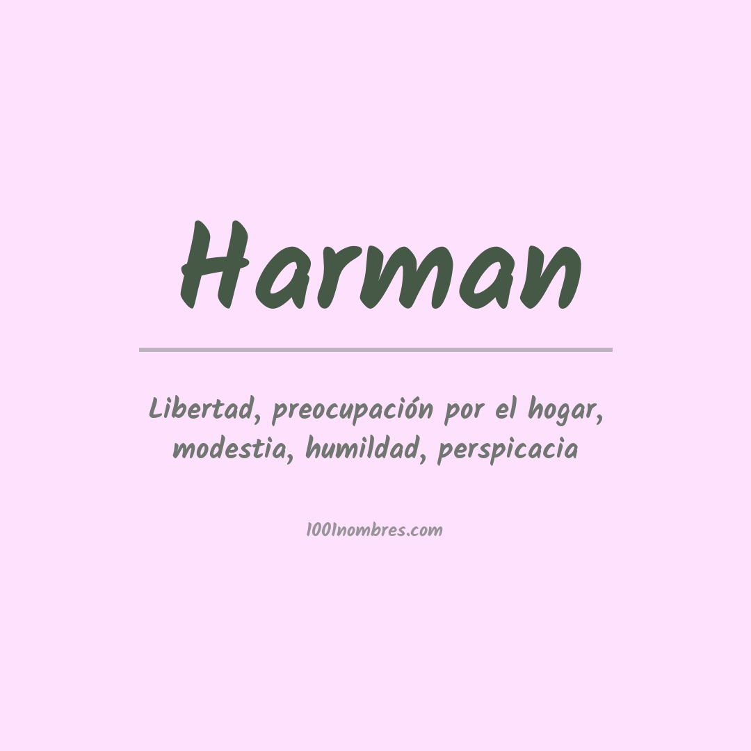 Significado del nombre Harman