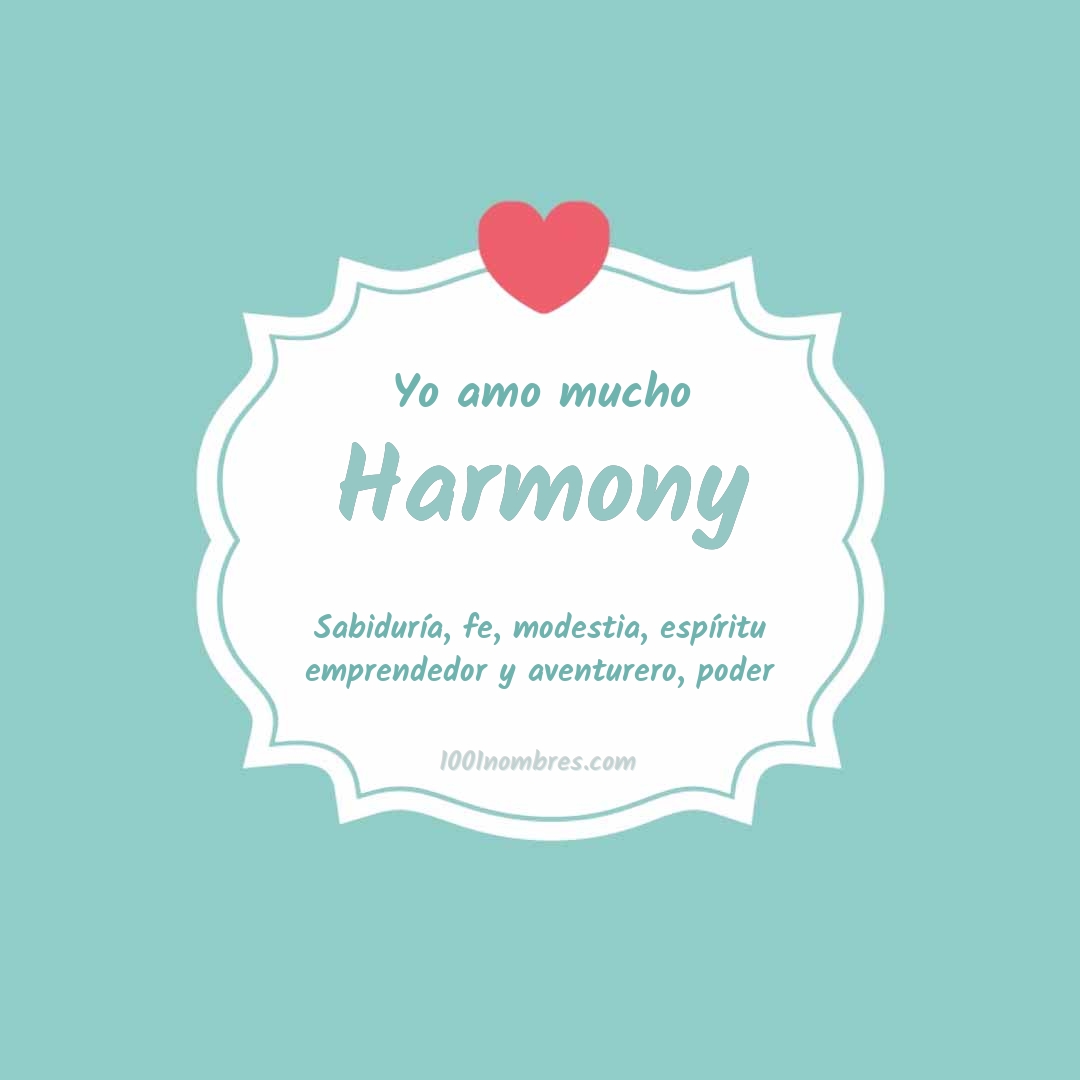 Yo amo mucho Harmony Yo amo mucho Harmony