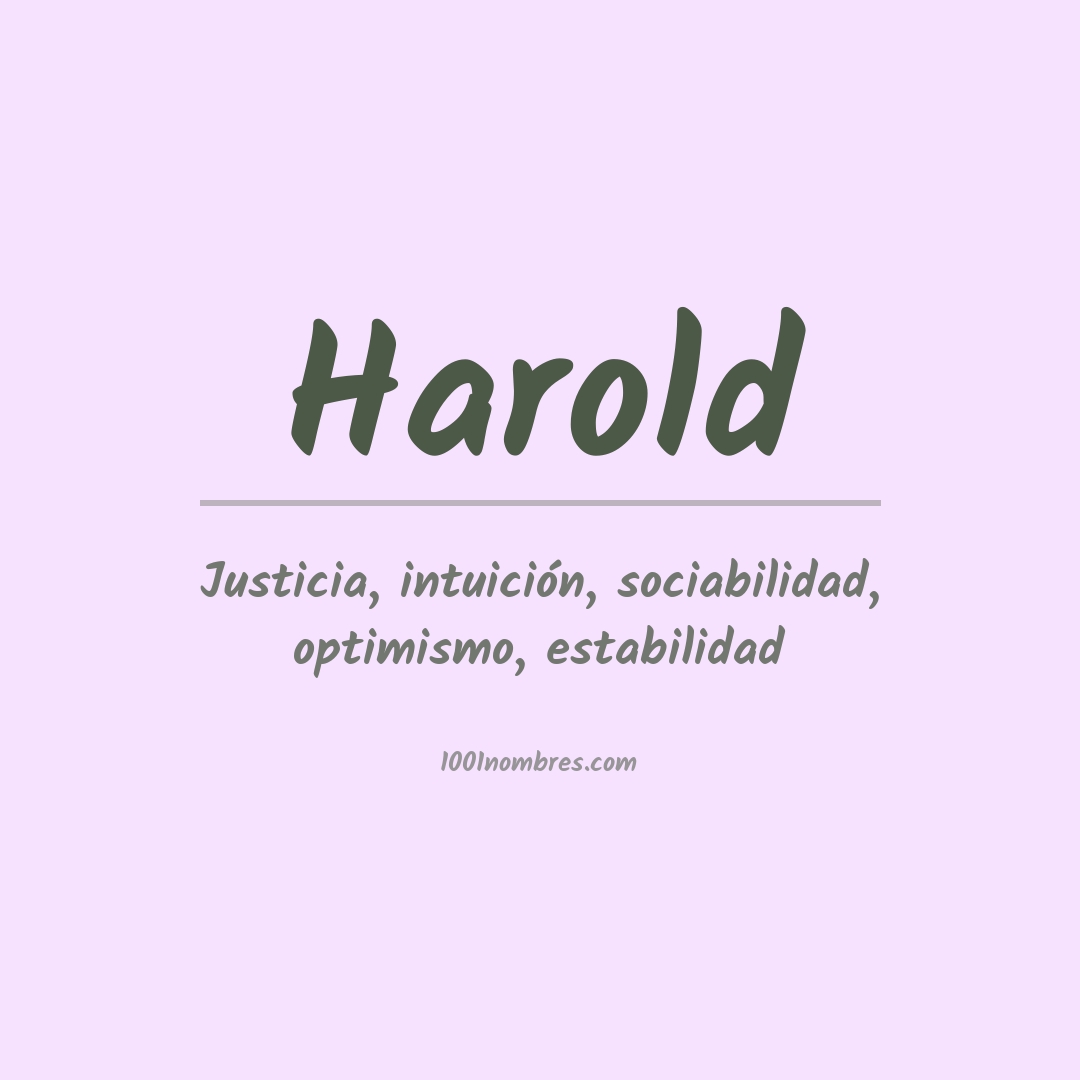 Significado del nombre Harold