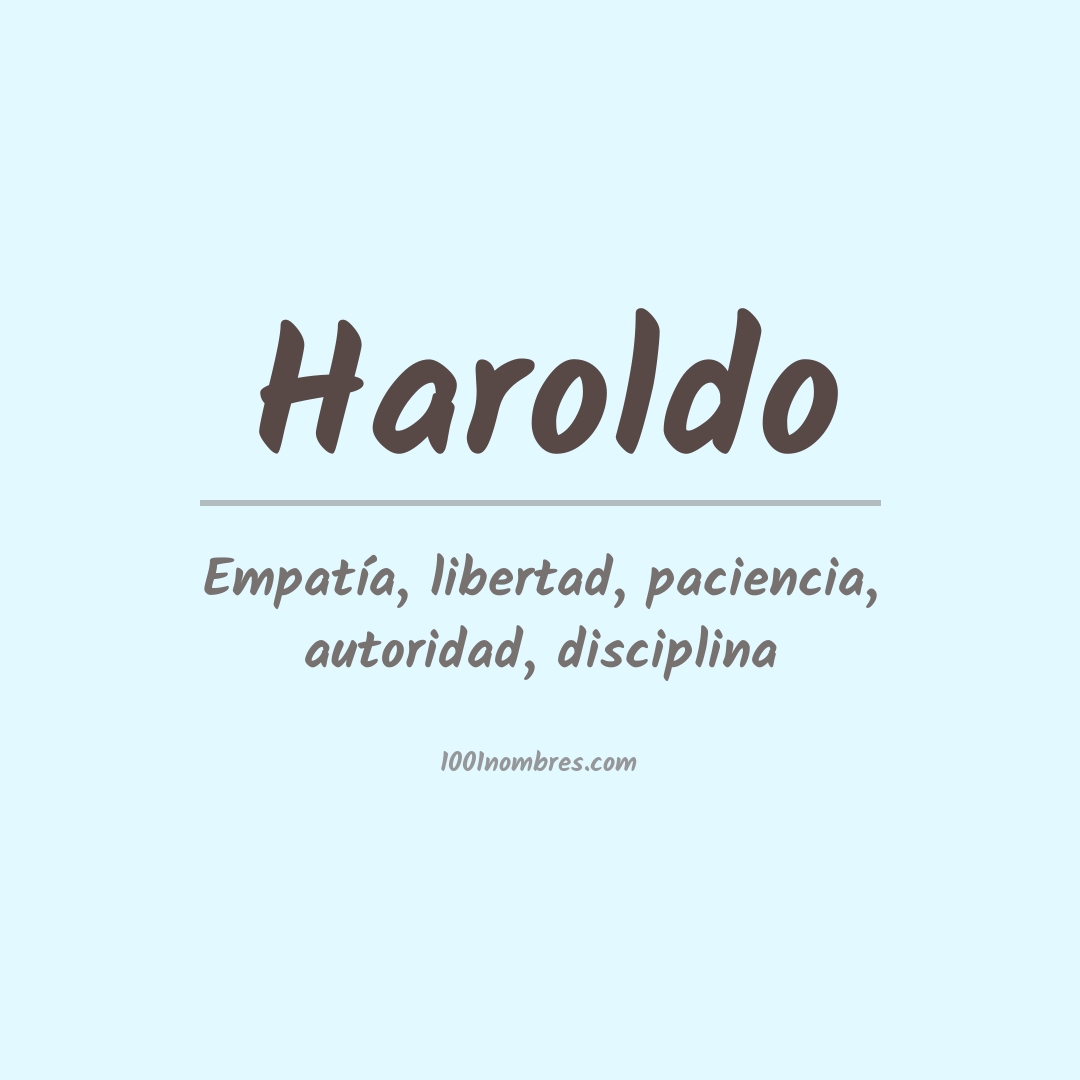 Significado del nombre Haroldo