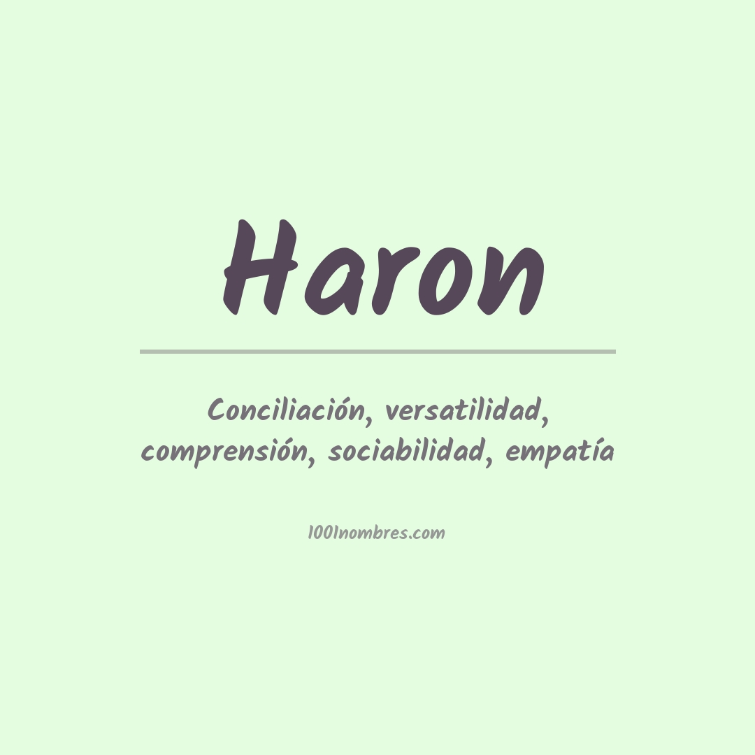 Significado del nombre Haron