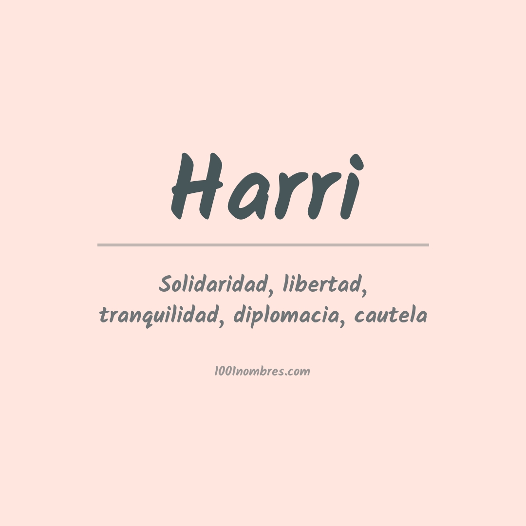 Significado del nombre Harri