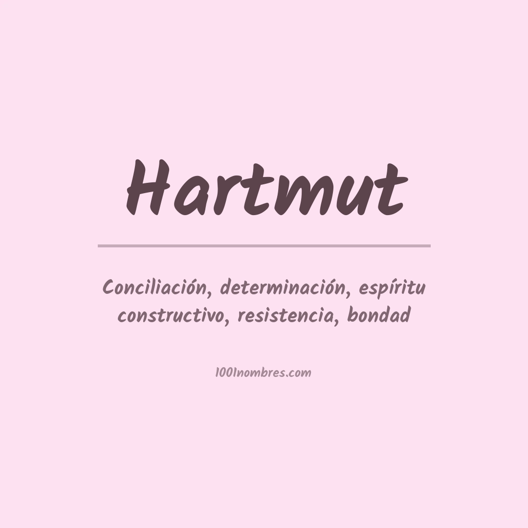 Significado del nombre Hartmut