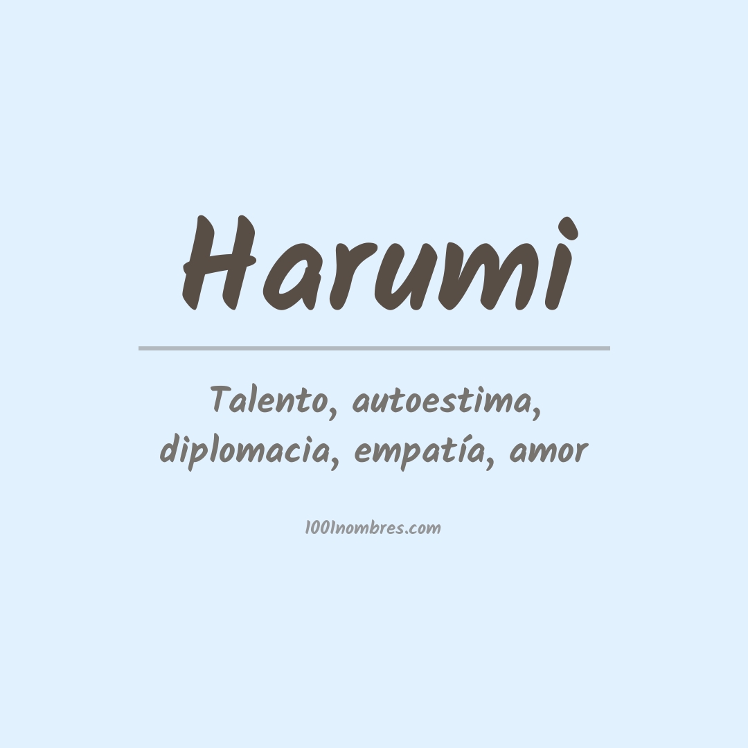 Significado del nombre Harumi