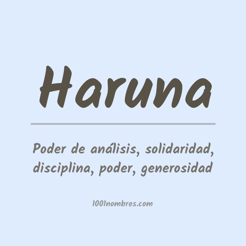 Significado del nombre Haruna