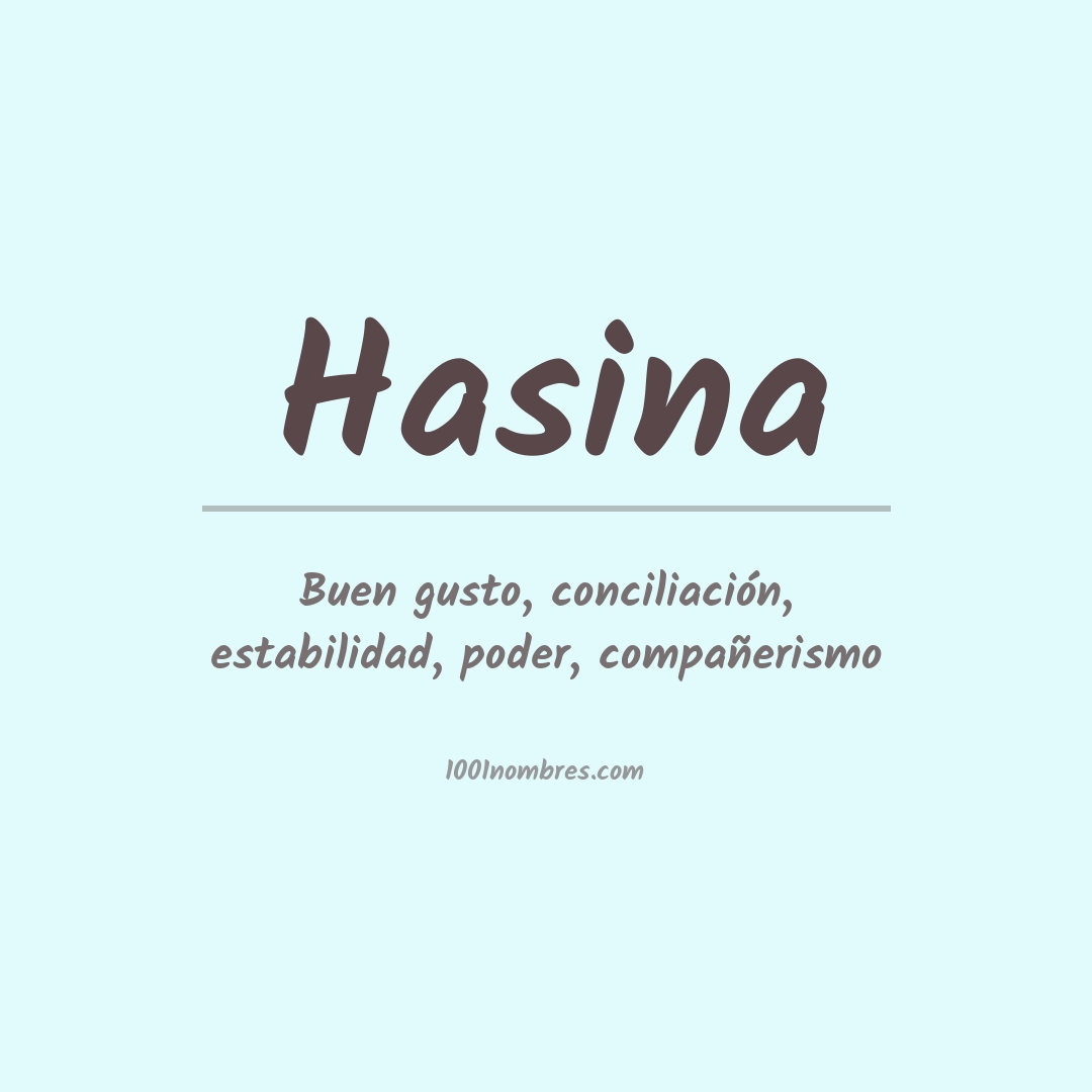 Significado del nombre Hasina