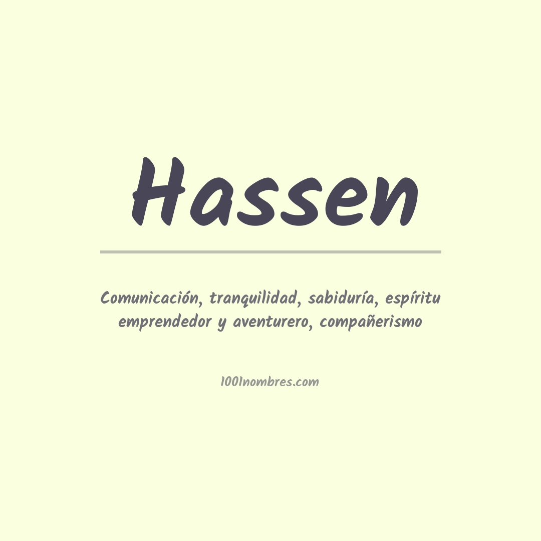 Significado del nombre Hassen