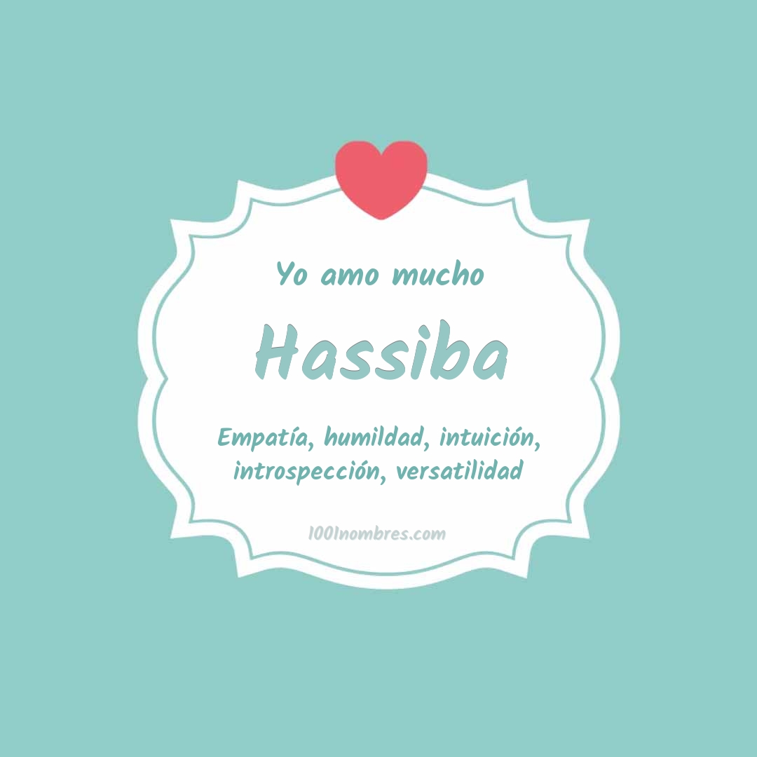 Yo amo mucho Hassiba