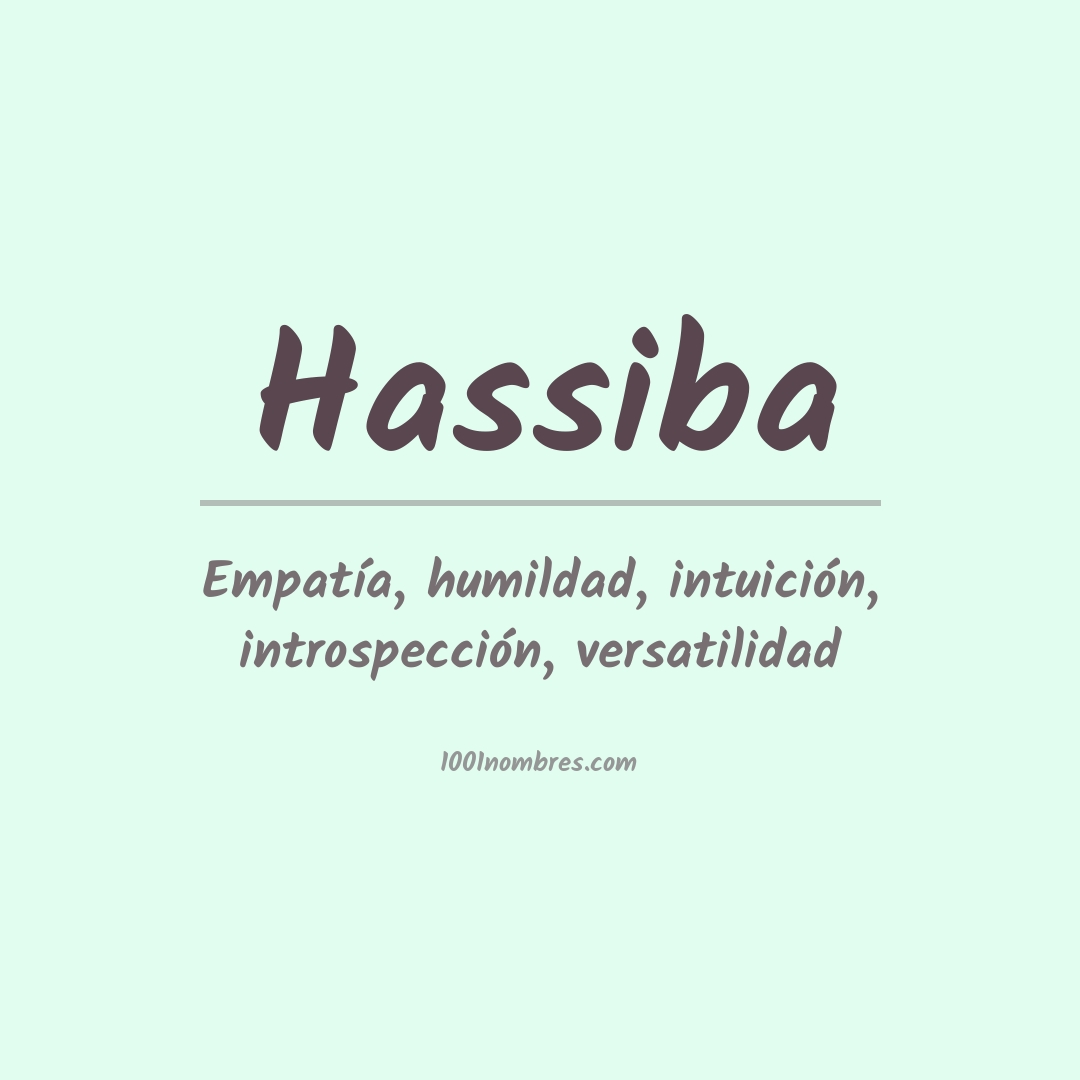 Significado del nombre Hassiba