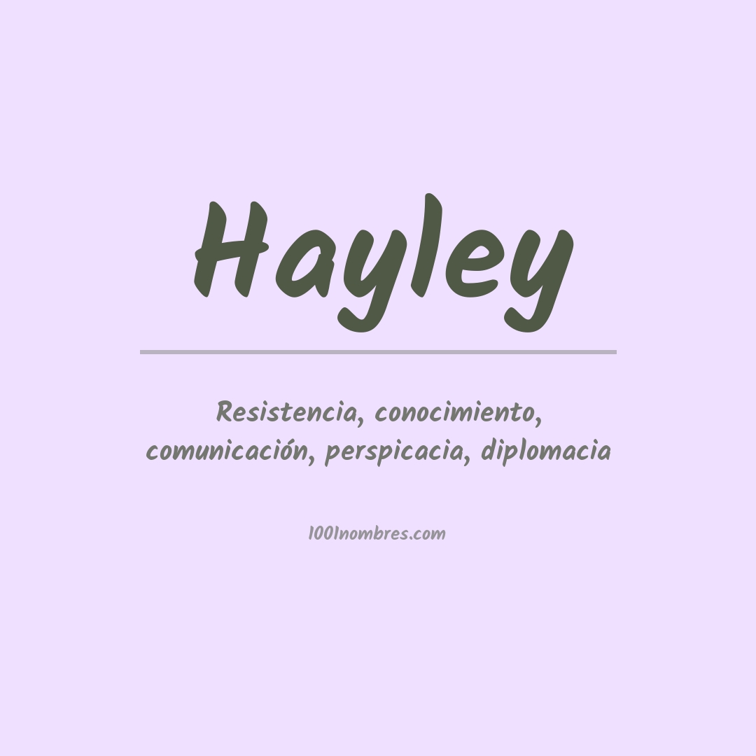 Significado del nombre Hayley